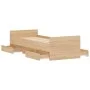 Bed frame with Sonoma oak headboard and footboard 75x190 cm by , Beds and slatted bases - Ref: Foro24-3203819, Price: 128,56 ...