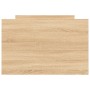 Bed frame with Sonoma oak headboard and footboard 75x190 cm by , Beds and slatted bases - Ref: Foro24-3203819, Price: 126,64 ...