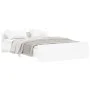 Bed frame with headboard and footboard white 140x190 cm by , Beds and slatted bases - Ref: Foro24-3203782, Price: 173,95 €, D...