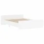 Bed frame with headboard and footboard white 140x190 cm by , Beds and slatted bases - Ref: Foro24-3203782, Price: 173,95 €, D...