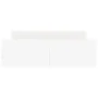 Bed frame with headboard and footboard white 140x190 cm by , Beds and slatted bases - Ref: Foro24-3203782, Price: 173,95 €, D...