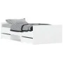 Estructura de cama con cabecero piecero blanca 100x200 cm de , Camas y somieres - Ref: Foro24-3203796, Precio: 211,56 €, Desc...