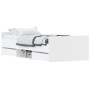 White bed frame with headboard and footboard 100x200 cm by , Beds and slatted bases - Ref: Foro24-3203796, Price: 215,21 €, D...