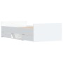 Weißer Bettrahmen mit Kopf- und Fußteil 100x200 cm von , Betten und Lattenroste - Ref: Foro24-3203796, Preis: 215,21 €, Rabat...