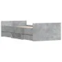 Concrete gray bed frame with headboard and footboard 90x200cm by , Beds and slatted bases - Ref: Foro24-3203806, Price: 197,1...