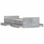 Concrete gray bed frame with headboard and footboard 90x200cm by , Beds and slatted bases - Ref: Foro24-3203806, Price: 197,1...