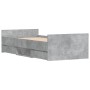 Concrete gray bed frame with headboard and footboard 90x200cm by , Beds and slatted bases - Ref: Foro24-3203806, Price: 196,0...