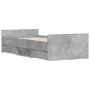 Concrete gray bed frame with headboard and footboard 90x200cm by , Beds and slatted bases - Ref: Foro24-3203806, Price: 197,1...
