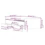 Bed frame with black headboard and footboard 90x200 cm by , Beds and slatted bases - Ref: Foro24-3203804, Price: 221,59 €, Di...