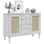 Sideboard SENJA aus Rattanoptik, Kiefernholz weiß 112x40x80 cm von , Sideboards - Ref: Foro24-358026, Preis: 134,12 €, Rabatt: %