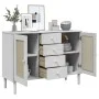 Sideboard SENJA aus Rattanoptik, Kiefernholz weiß 112x40x80 cm von , Sideboards - Ref: Foro24-358026, Preis: 134,12 €, Rabatt: %