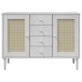 Sideboard SENJA aus Rattanoptik, Kiefernholz weiß 112x40x80 cm von , Sideboards - Ref: Foro24-358026, Preis: 135,48 €, Rabatt: %