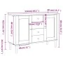 Aparador SENJA aspecto de ratán madera pino blanco 112x40x80 cm de , Aparadores - Ref: Foro24-358026, Precio: 134,10 €, Descu...