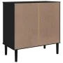 Cómoda SENJA aspecto ratán madera maciza pino negro 80x40x80cm by , Drawers - Ref: Foro24-358024, Price: 146,95 €, Discount: %