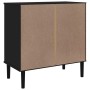 Kommode SENJA im Rattan-Look aus massiver Kiefer in Schwarz 80x40x80cm von , Schubladen - Ref: Foro24-358024, Preis: 149,34 €...