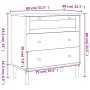 Cómoda SENJA aspecto ratán madera maciza pino negro 80x40x80cm by , Drawers - Ref: Foro24-358024, Price: 146,95 €, Discount: %