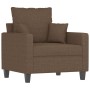 Brauner Stoffsessel mit Hocker 60 cm von , Sofas - Ref: Foro24-3201084, Preis: 182,18 €, Rabatt: %