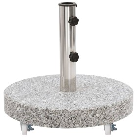 Base de sombrilla redonda de granito gris 30 kg