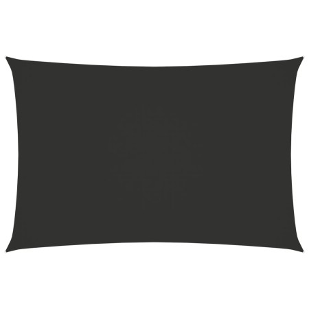 Toldo de vela rectangular tela Oxford gris antracita 5x7 m
