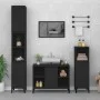Armario para lavabo madera contrachapada negro 80x33x60 cm de , Tocadores de baño - Ref: Foro24-821293, Precio: 60,33 €, Desc...