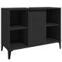 Armario para lavabo madera contrachapada negro 80x33x60 cm de , Tocadores de baño - Ref: Foro24-821293, Precio: 60,33 €, Desc...