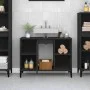 Armario para lavabo madera contrachapada negro 80x33x60 cm de , Tocadores de baño - Ref: Foro24-821293, Precio: 60,33 €, Desc...