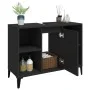 Armario para lavabo madera contrachapada negro 80x33x60 cm de , Tocadores de baño - Ref: Foro24-821293, Precio: 60,33 €, Desc...