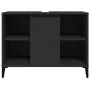 Armario para lavabo madera contrachapada negro 80x33x60 cm de , Tocadores de baño - Ref: Foro24-821293, Precio: 60,33 €, Desc...