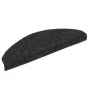 Stair tread mat 15 units punched fabric 65x21x4cm black by vidaXL, Stair mats - Ref: Foro24-132698, Price: 50,67 €, Discount: %