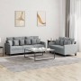 Sofa set with cushions 2 pieces light gray fabric by , Sofas - Ref: Foro24-3201664, Price: 504,45 €, Discount: %
