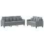 Sofa set with cushions 2 pieces light gray fabric by , Sofas - Ref: Foro24-3201664, Price: 504,45 €, Discount: %