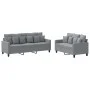 Sofa set with cushions 2 pieces light gray fabric by , Sofas - Ref: Foro24-3201664, Price: 477,64 €, Discount: %
