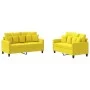 Sofa set with cushions 2 pieces light yellow fabric by , Sofas - Ref: Foro24-3201653, Price: 365,38 €, Discount: %