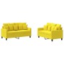 Sofagarnitur mit Kissen 2-teilig aus hellgelbem Stoff von , Sofas - Ref: Foro24-3201653, Preis: 370,74 €, Rabatt: %