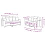 Sofagarnitur mit Kissen 2-teilig aus hellgelbem Stoff von , Sofas - Ref: Foro24-3201653, Preis: 370,74 €, Rabatt: %