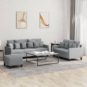 Sofa set with cushions 3 pieces light gray fabric by , Sofas - Ref: Foro24-3201672, Price: 546,67 €, Discount: %