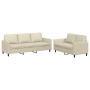 Cream synthetic leather 2-piece sofa set with cushions by , Sofas - Ref: Foro24-3201761, Price: 417,73 €, Discount: %
