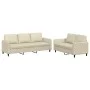 Cream synthetic leather 2-piece sofa set with cushions by , Sofas - Ref: Foro24-3201761, Price: 412,22 €, Discount: %
