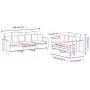 Sofa set with cushions 2 pieces cream fabric by , Sofas - Ref: Foro24-3201666, Price: 474,32 €, Discount: %