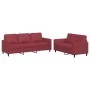Sofa set with cushions 2 pieces red synthetic leather by , Sofas - Ref: Foro24-3201763, Price: 441,32 €, Discount: %