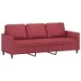 Sofa set with cushions 2 pieces red synthetic leather by , Sofas - Ref: Foro24-3201763, Price: 441,32 €, Discount: %