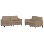 Cappuccino synthetic leather 2-piece sofa set with cushions by , Sofas - Ref: Foro24-3201754, Price: 387,87 €, Discount: %