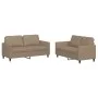 Cappuccino synthetic leather 2-piece sofa set with cushions by , Sofas - Ref: Foro24-3201754, Price: 382,53 €, Discount: %