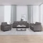 Gray synthetic leather 3-piece sofa set with cushions by , Sofas - Ref: Foro24-3201742, Price: 576,71 €, Discount: %