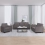 Juego de sofás con cojines 3 piezas cuero sintético gris de , Sofás - Ref: Foro24-3201742, Precio: 585,04 €, Descuento: %
