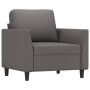 3-teilige Sofagarnitur aus grauem Kunstleder mit Kissen von , Sofas - Ref: Foro24-3201742, Preis: 585,04 €, Rabatt: %