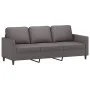 Gray synthetic leather 3-piece sofa set with cushions by , Sofas - Ref: Foro24-3201742, Price: 576,71 €, Discount: %