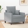 Hellgrauer Stoffsessel 60 cm von , Sofas - Ref: Foro24-359251, Preis: 161,74 €, Rabatt: %