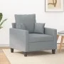 Sillón de tela gris claro 60 cm de , Sofás - Ref: Foro24-359251, Precio: 161,62 €, Descuento: %