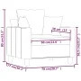Hellgrauer Stoffsessel 60 cm von , Sofas - Ref: Foro24-359251, Preis: 161,62 €, Rabatt: %